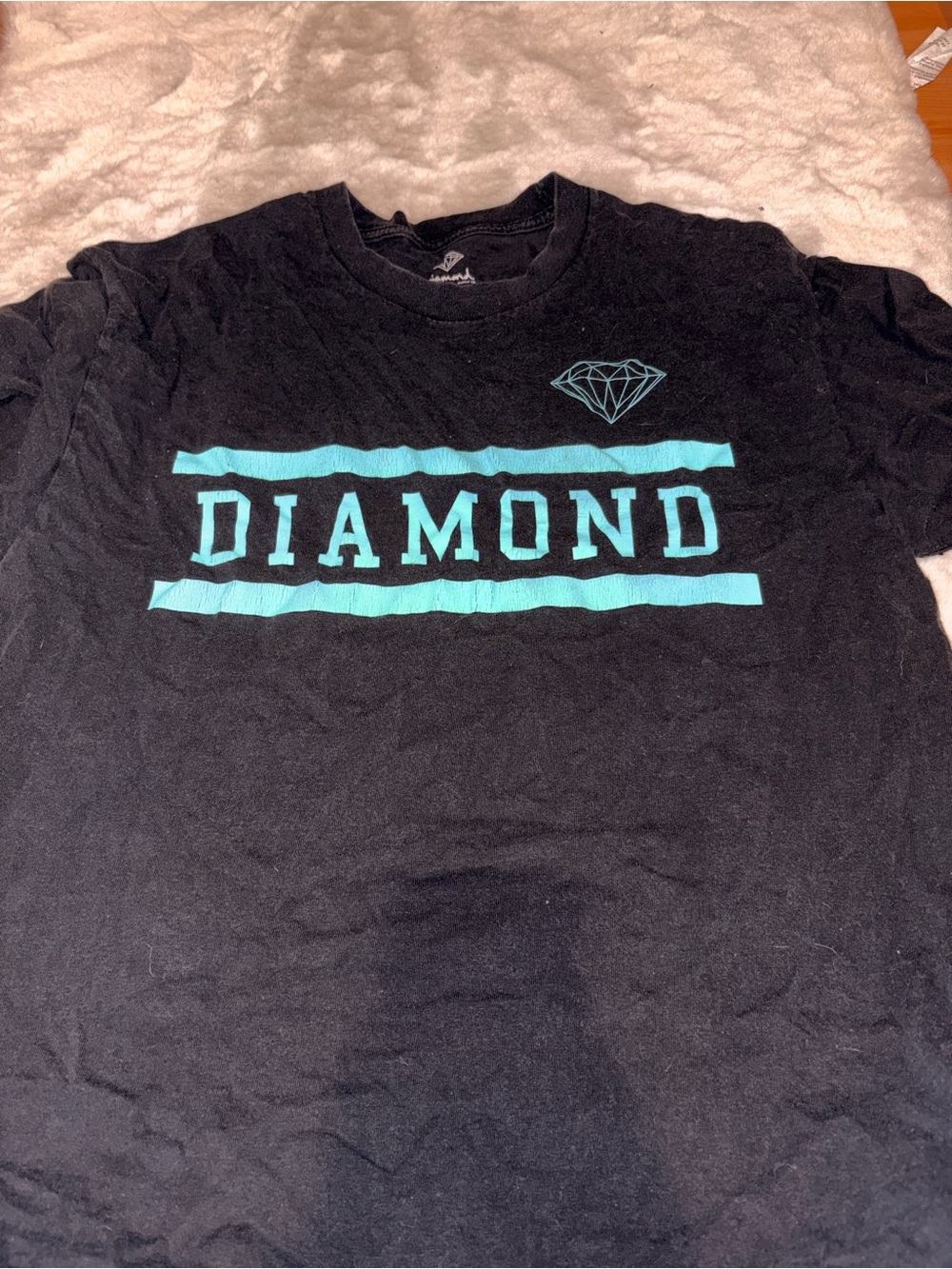 Diamond Supply Co. Black Tee with White Neckprint